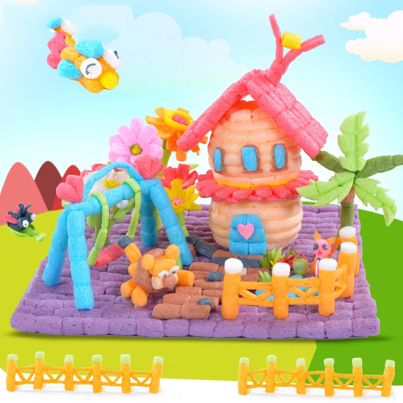 

300PCS Creative Starch Miou Magic Corn Plasticine Blocks Baby Kid Colorful DIY Building Decoration For Children Gift