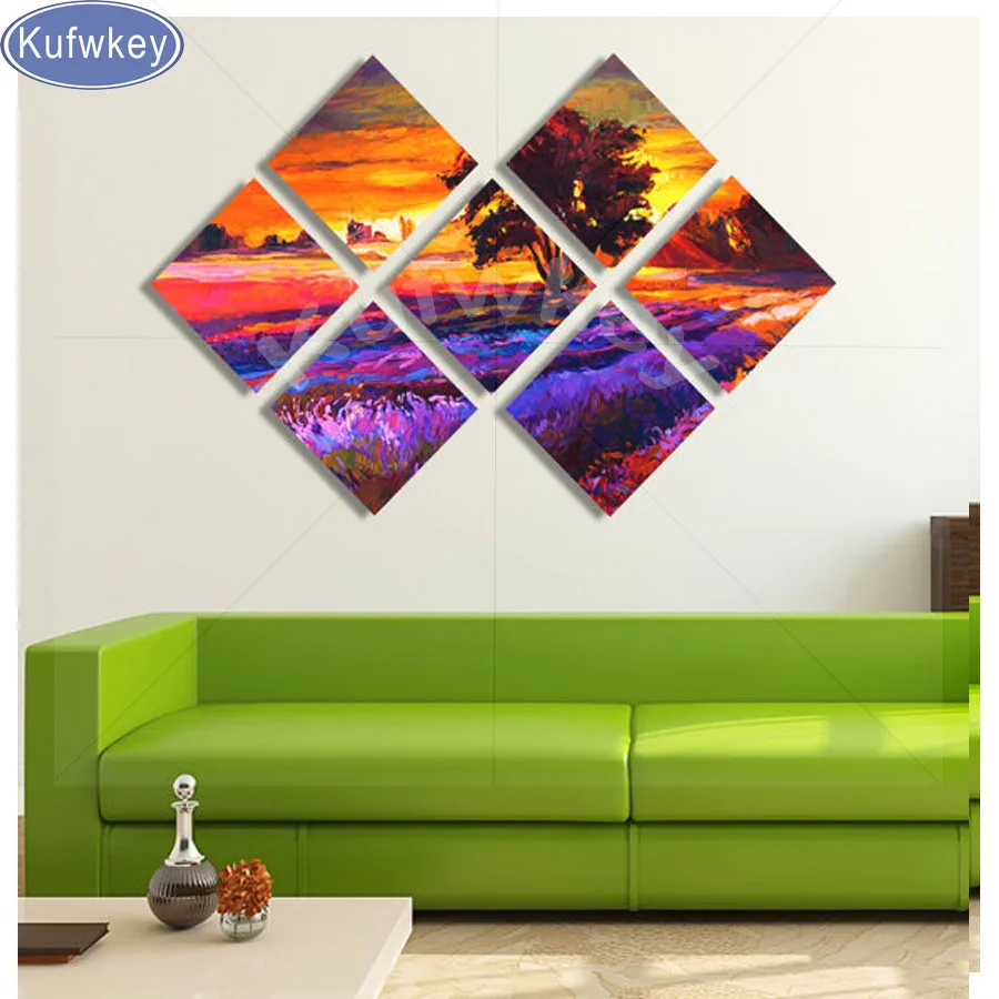 

Multi-pictures 5D DIY Diamond Embroidery Sunrise tree,Diamond Painting 7pcs,Cross Stitch,3D,Diamond Mosaic,diamond pictures,gift
