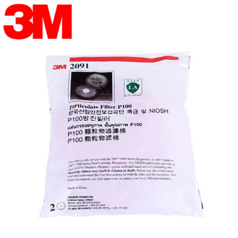 3M 2091 фильтр частиц P100 для 6800 7502 6200 Серия респираторов Пылезащитный Пылезащитная