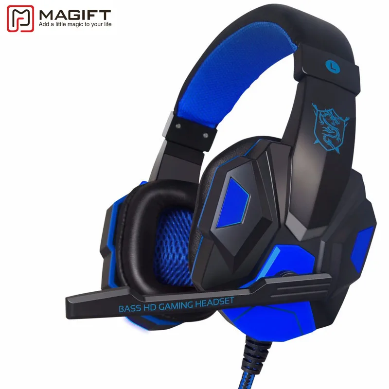 Stereo PC Gaming Headset for Desktop /& Laptop Gamer w Mic Over Ear Headphones