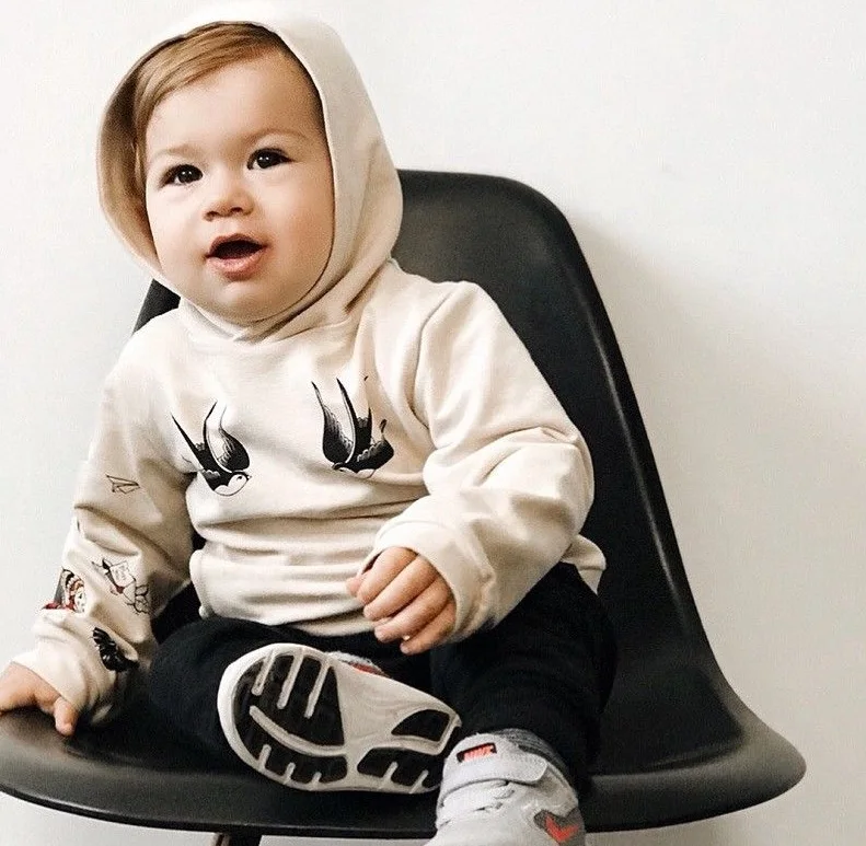 

Toddler Baby Boy Hoodie Cotton Cartoon Print Outerwear Casual Hooded Sweatshirt