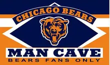 3X5FT Chicago bear man cave flag Digital printing banner
