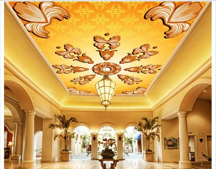 

Customized 3d wallpaper 3d ceiling wallpaper murals palace mural painting murals decorative ceiling 3d room wallpaper
