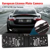 European Car License Plate Frame Number Plate Holder with 4 IR LED Backup Camera Car Rear View Camera Parking assistant camera ► Photo 3/6