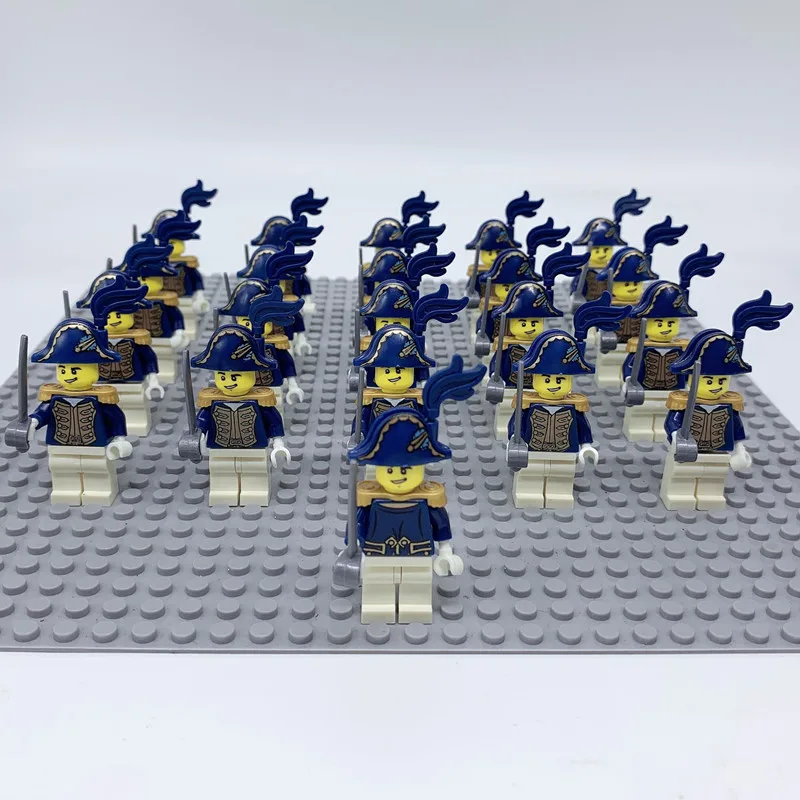 

21PCS Navy Figure Loyal Imperial Guard Soldier Military Building Blocks Brick Caribbean Pirate Educational Toys