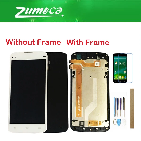 Beste Met Frame Voor Philips Xenium i908 Lcd scherm + Touch Screen Digitizer Vergadering Zwarte Kleur Met Kits