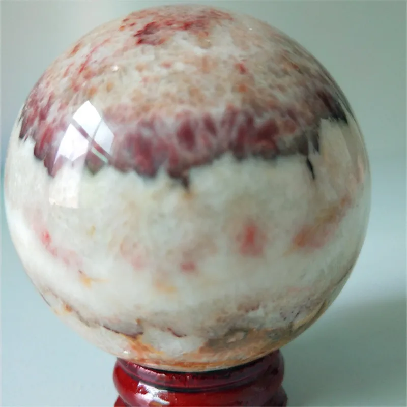 50/55 мм натуральный красный узор ballstone кварцевый хрустальный шар красивые красные узорчатые каменные шарики