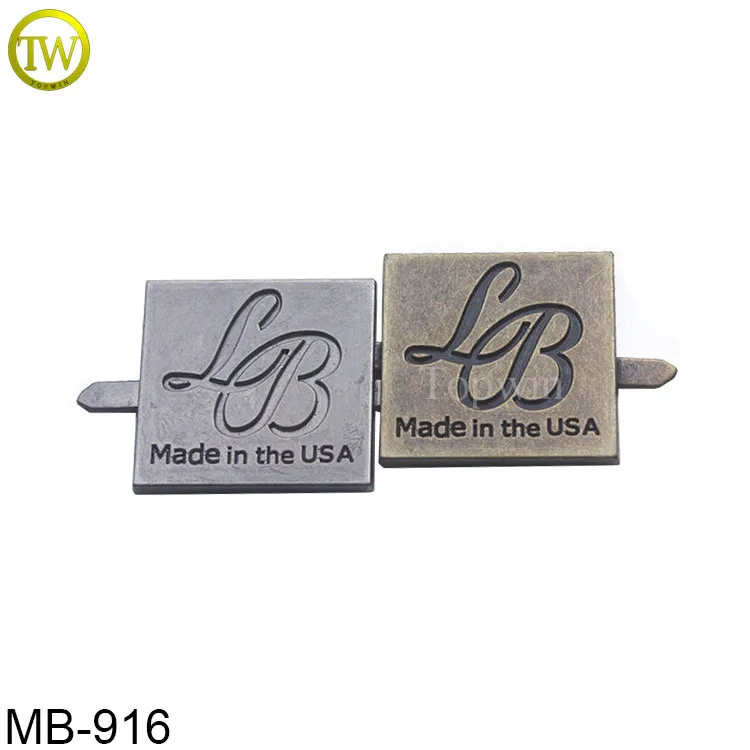 Buy MB916 Custom luxury handbag mtal label metal parts