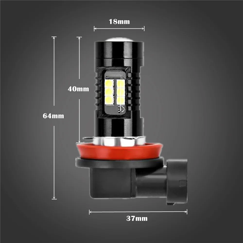 2 шт. H8 H11 светодиодные лампы HB4 светодиодные лампы HB3 9006 9005 SMD светильник s 1200LM 6000K 12 V/24 V белый светильник для вождения автомобиля