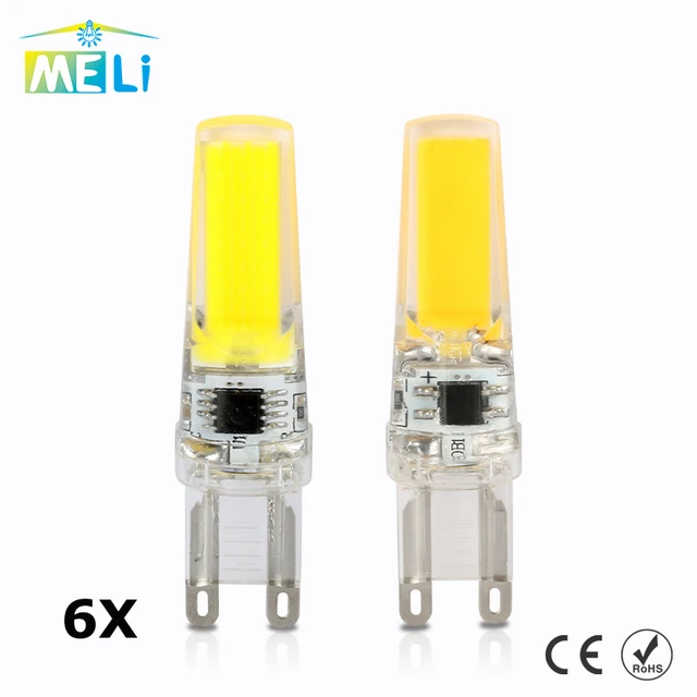 6 STKS MELI G9 Led Lamp Dimmen 220 V 3 W COB SMD Led verlichting ... 6 STKS MELI G9 Led Lamp Dimmen 220 V 3 W COB SMD Led verlichting ...