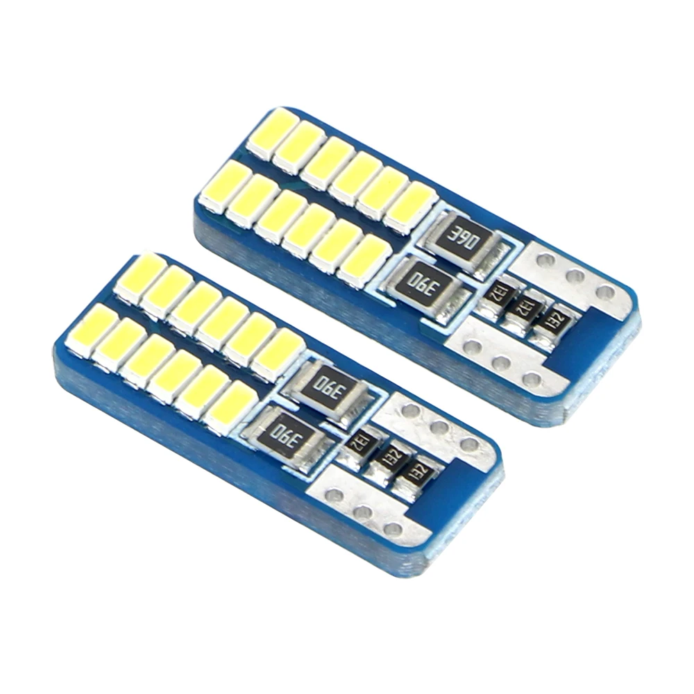 FORAUTO 1 пара T10 3014 24SMD автомобильный габаритный фонарь, светильник номерного знака, сигнальные лампы белого/кристально-синего цвета для автомобиля