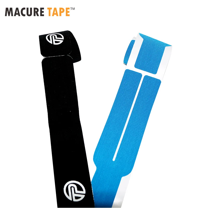 Блестящая кинезиологическая лента Macure из вискозы полоски и Y образные 5 см x 2 м