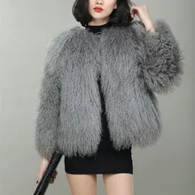 Зимняя мода натуральный мех дамы пальто пляж шерсть короткие женские пальто кожаные пальто Теплый утолщение/Леди Настоящее пальто с мехом