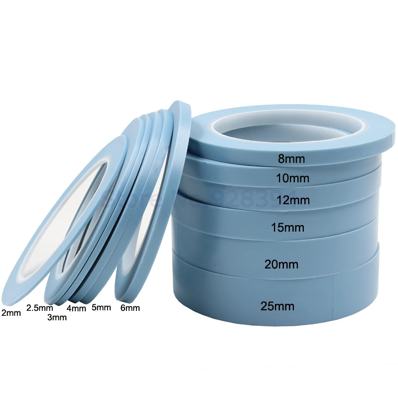 Синяя высокотемпературная односторонняя клейкая ПВХ Виниловая мелкая линия Маскировочная лента для автомобиля Авто кузовные магазины краска Fineline лента 2 мм х 33 м