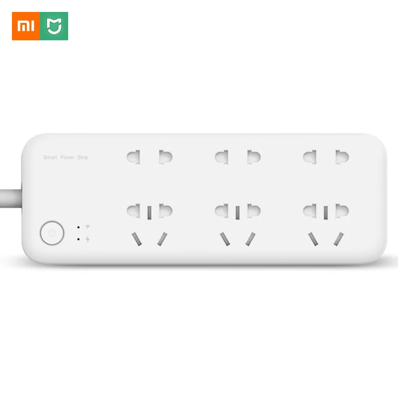 

Xiaomi Mijia Multifunctional Smart Power Socket Remote Control Smart 6 Socket App Remote Wi-Fi Phone Control For TV Home Kit