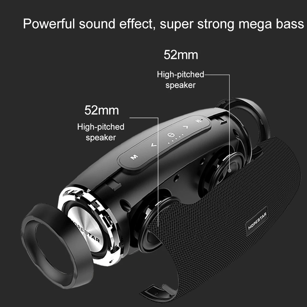 Беспроводная Bluetooth Колонка H20 портативная Бумбокс наружная Водонепроницаемая Колонка для басов Subwoffer звуковая коробка с Powerbank TF USB