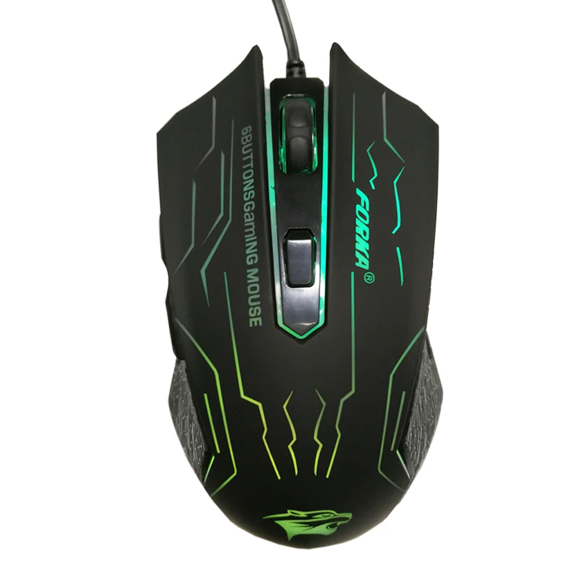 FORKA Silent Click USB Wired Gaming Mouse 6 Buttons 3200DPI Mute Optical Computer Mouse Mice for PC Laptop Notebook Game Gamer FORKA Silent Click USB Wired Gaming Mouse 6 Buttons 3200DPI Mute Optical Computer Mouse Mice for PC Laptop Notebook Game Gamer