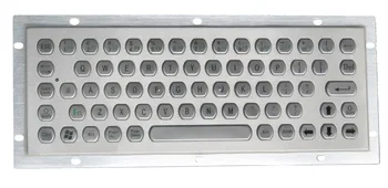 

Custom hexagon shape key mini keyboards with 65 key buttons in factory price, stainless steel waterproof metal keyboard