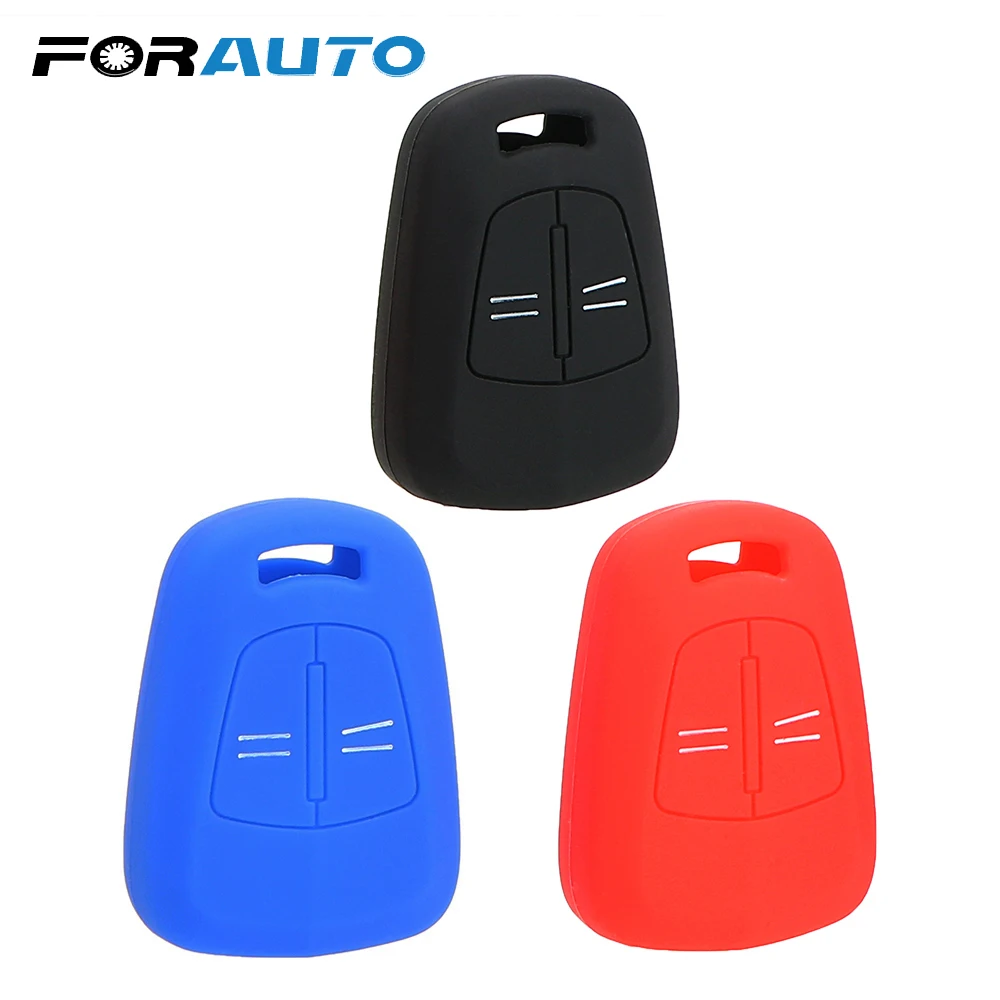 

Car Key Case Auto Key Cover Silicone For Vauxhall Opel Corsa Agila Meriva 2 Button Key Cover Car Styling 3 Colors