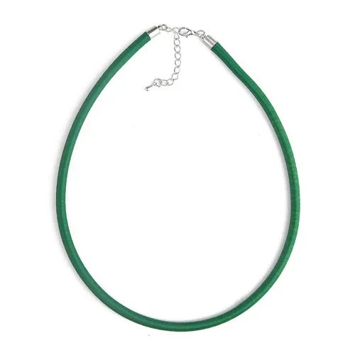 5 мм ожерелье из нейлонового шнура с застежкой омар DIY аксессуары колье ожерелье ювелирные изделия 5 шт в партии - Окраска металла: green
