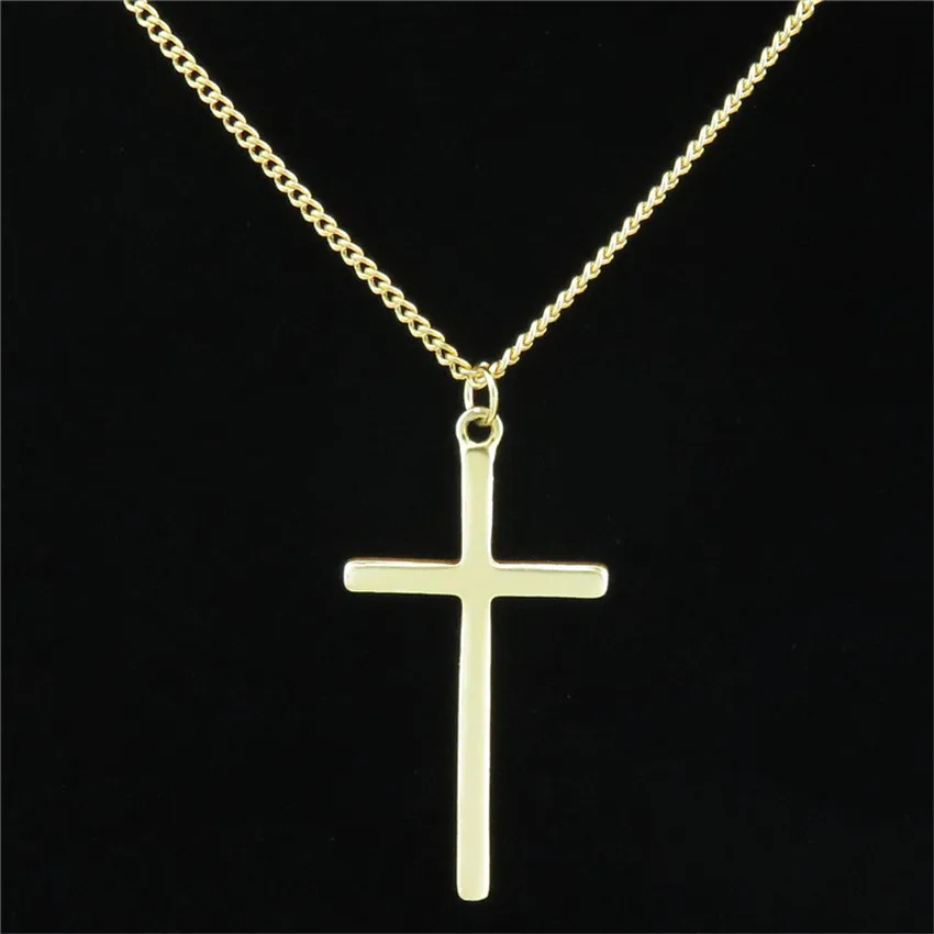 New 2017 R2265 Alloy Gold Faith Religious Cross Dangle Charms Women