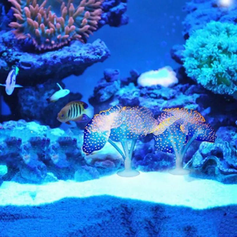 Флуоресцентная яркая Медуза аквариумная украшение для аквариума искусственная светящаяся Медуза силиконовая имитация водного растения