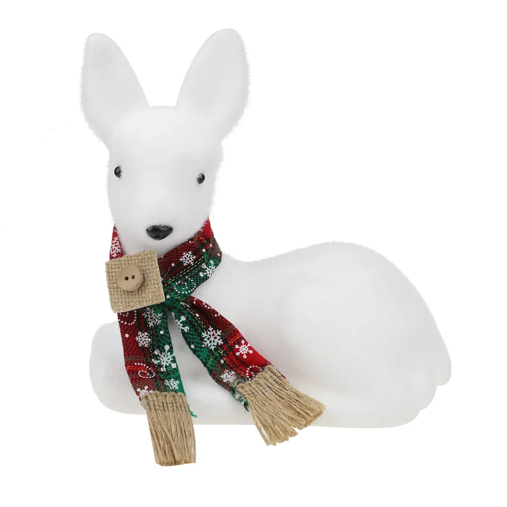 

Figurines & Miniatures Cloth+ Foam 1 PC White Foam Christmas Deer For Christmas Tree Decoration Kids Gift Home Decor Oot26