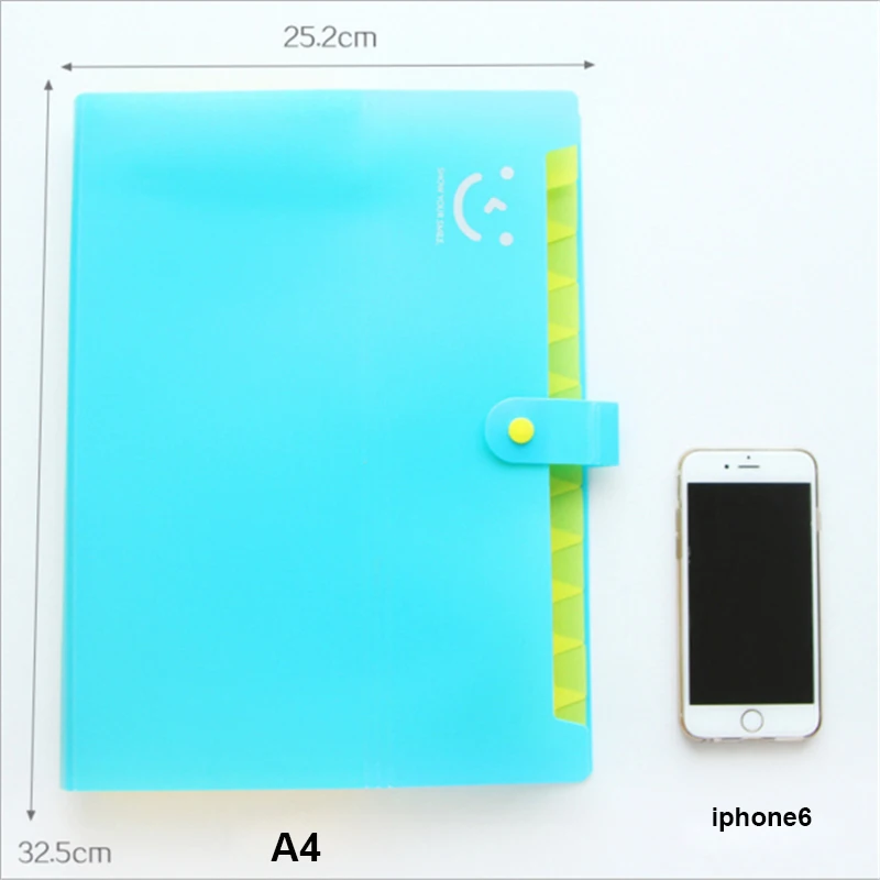 

Big Smile Document Bag Waterproof Presentation Folder Bag Paper Bill Clip Storage Organ Bag Expanding Wallet Folders