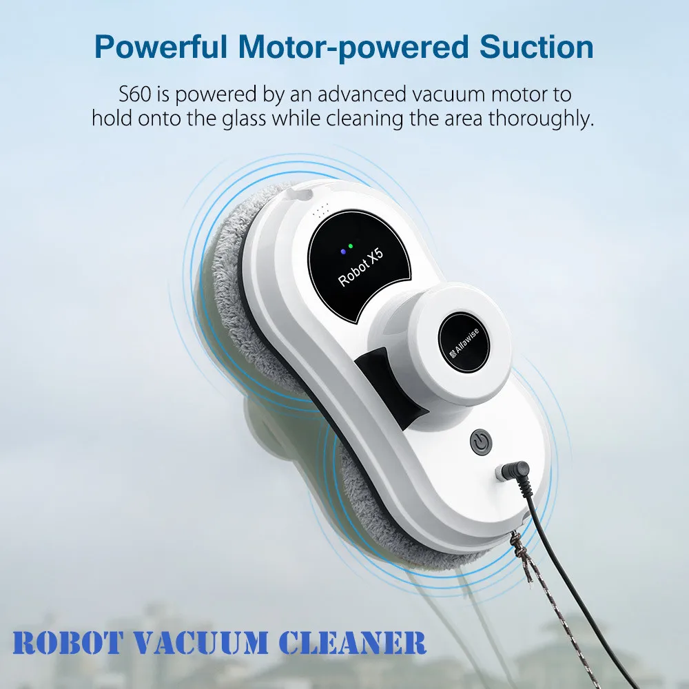 Alfawise Robot Vacuum Cleaner X5 Remote Control High Suction Anti Falling Window Cleaning APP Control UPS