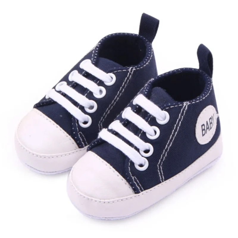 

0-12M Newborn Toddler Canvas Sneakers Baby Boy Girl Soft Sole Crib Shoes First Walkers 12 Colors