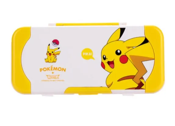 Deli cute children multifunctional three-layer pencil box Cartoon Pikachu plastic pencil cases gifts school stationery ruler set - Цвет: Цвет: желтый