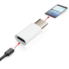 100 шт/партия USB 3,1 type C штекер для Micro USB 2,0 5Pin Женский адаптер данных для планшета и мобильного телефона белый цвет