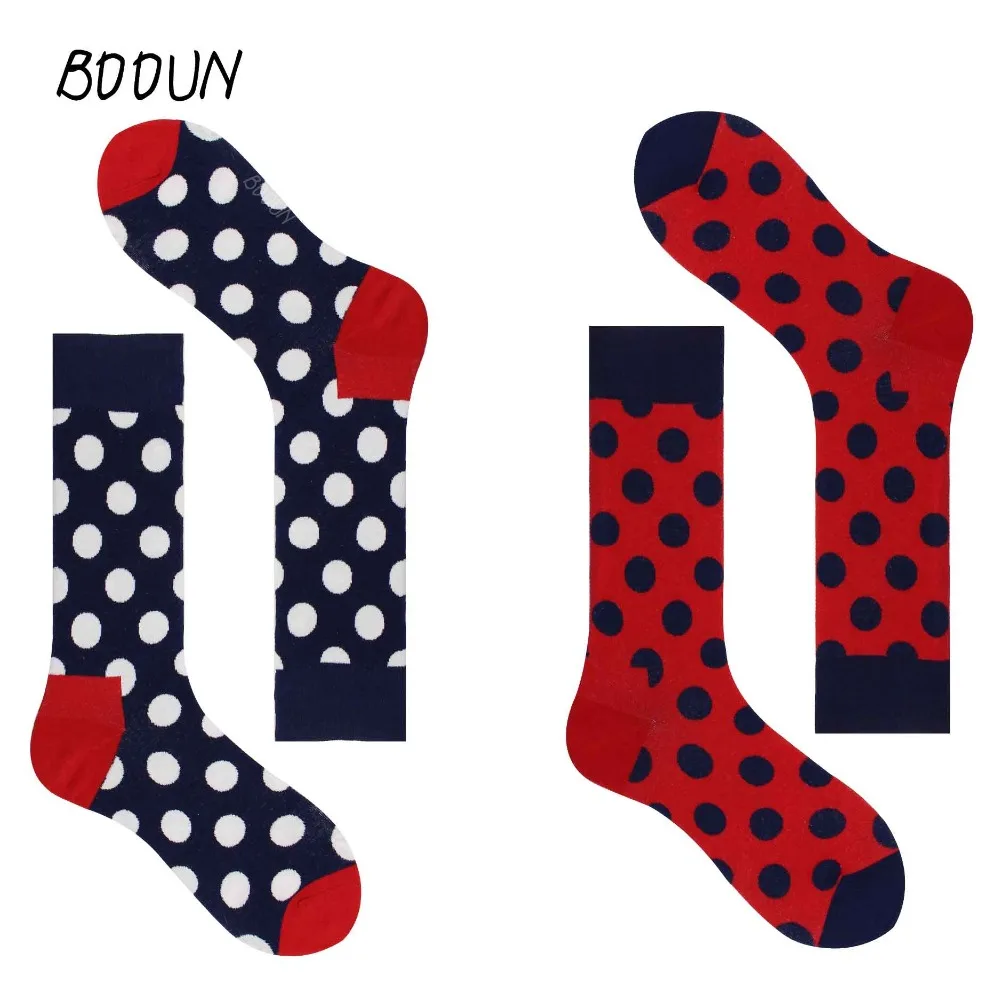 

Hot sell happy couple socks funny Colorful point cotton stocks breathable casual gift