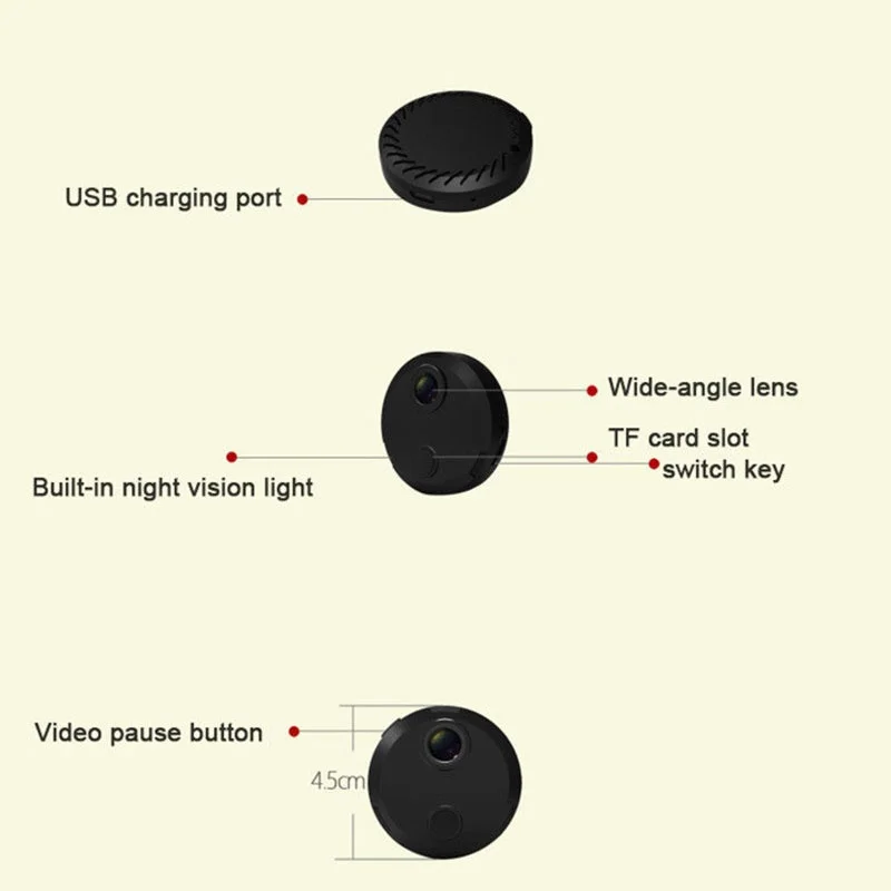 Топ Новая мини Сетевая камера Встроенный аккумулятор wifi Ночное Видение движения DV камера 1080P HD веб-камера для IOS android мобильного телефона