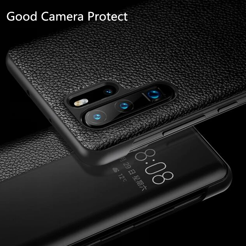 Cena P30 Pro prawdziwej skóry obudowa smartfona dla Huawei P30 P20 Pro etui z klapką obudzić snu pokrywa dla Huawei Mate 10 20 Pro mate 20X
