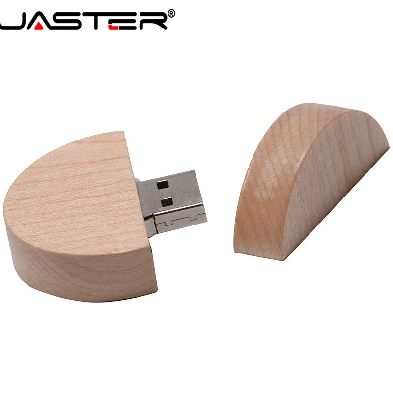 JASTER деревянный Флешка круглый 4 ГБ 8 16 32 64 USB 2 0 (Бесплатный Пользовательский