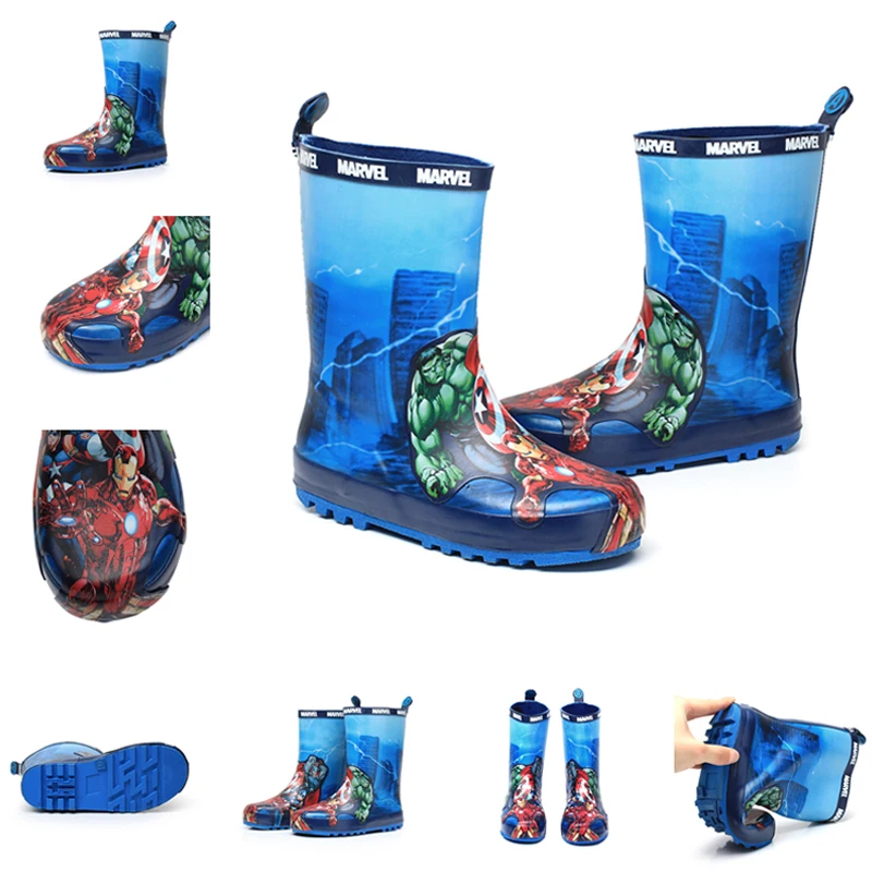 

Children Rain Boots Kids Rubber Boots for Boys Summer Boots Child Waterproof Boots Boy Rain Shoes Super Hero Non-slip