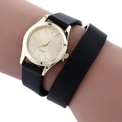 Модные Повседневное Для женщин кварцевые наручные часы PU кожаный браслет часы Дамская платье часы Relogio feminino Reloj Mujer Montre Femme
