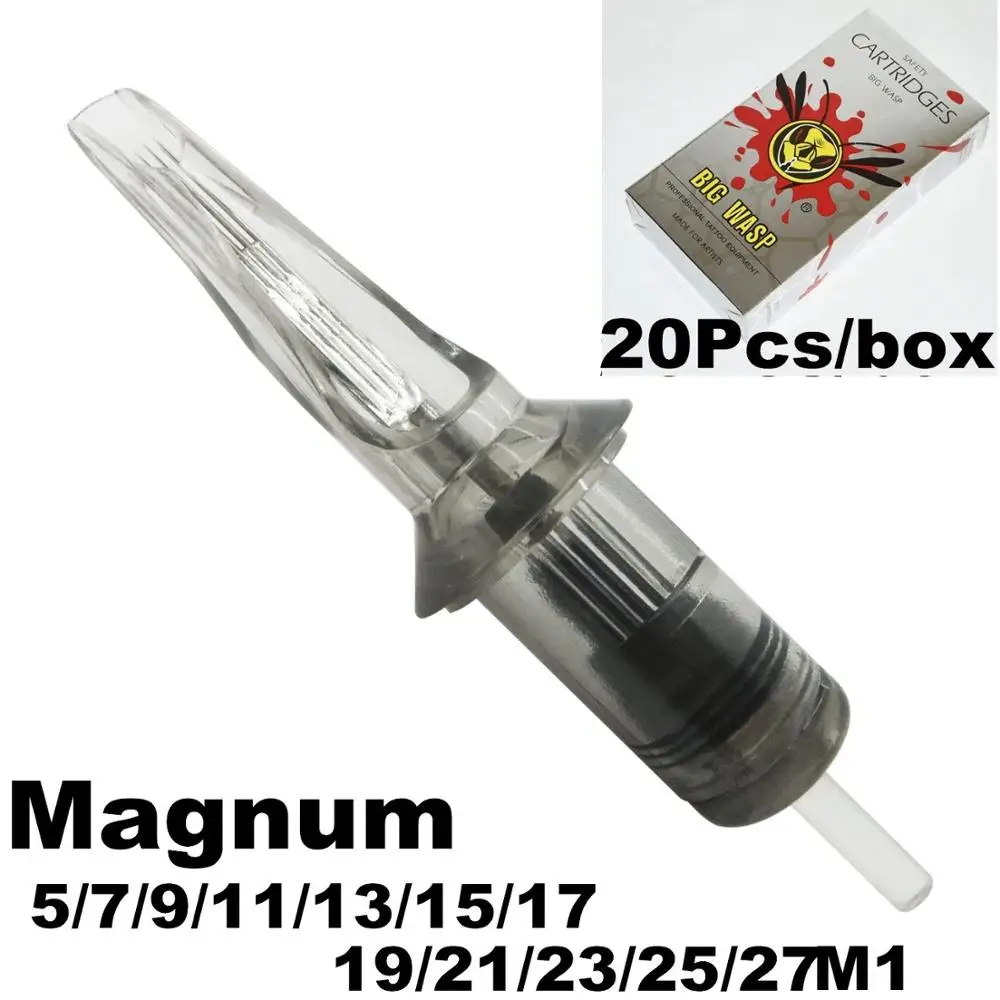 

BIGWASP Disposable Grey Tattoo Cartridge Needle RL/RS/RM/M1 Tattoo Gun Magnum 5/7/9/11/13/15/17/19/21/23/25/27M1