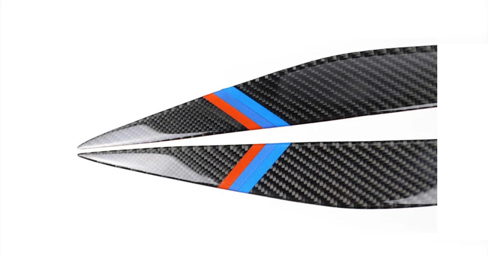 Стайлинга автомобилей углеродного волокна фары Брови Веки для BMW F10 F11 F18 5-Series 2011- передние фары Накладка Стикеры