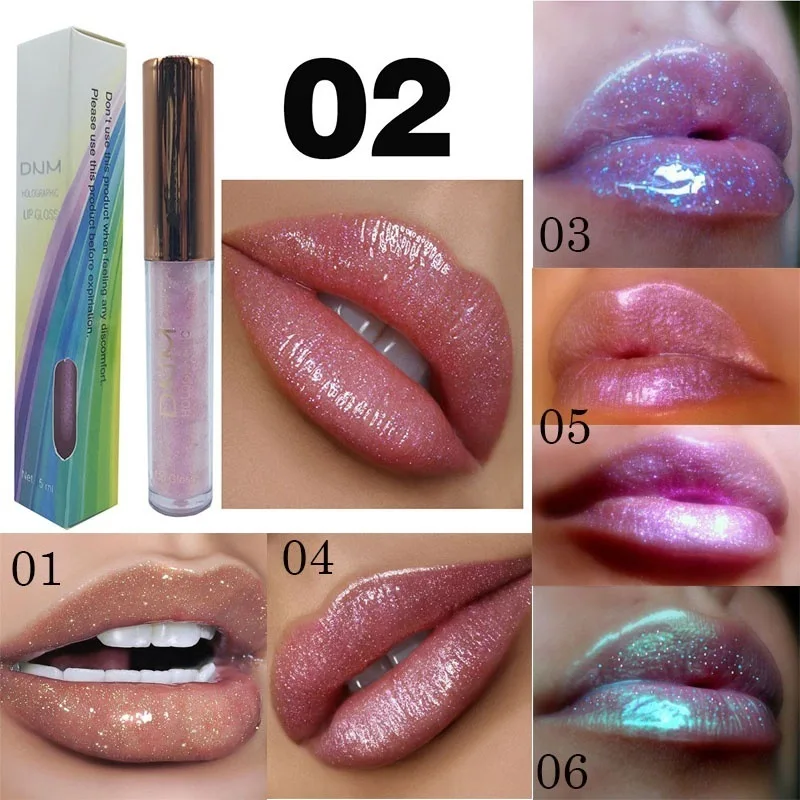 

6 Color Polarized Lip Gloss Glaze Chameleon Bright Flash Pearlescent Bright Moisturizing Lipstick Liquid Glitter Lip Gloss TSLM1