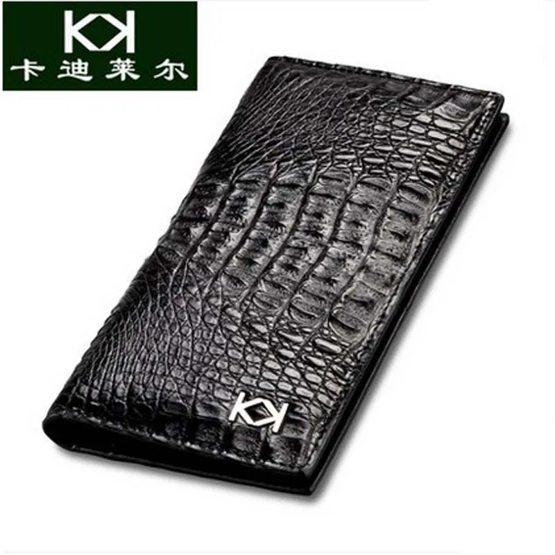 

KADILER 2018 new hot free shipp Thailand crocodile leather wallet man long clutches business large wallet male tide purse wallet