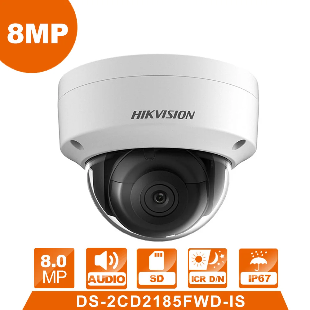 Hik DS-2CD2185FWD-IS IP Camera 8MPNetwork Dome Camera H 265 CCTV Dome Camera IP67 with Audio Hik DS-2CD2185FWD-IS IP Camera 8MPNetwork Dome Camera H 265 CCTV Dome Camera IP67 with Audio