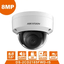 Hik DS-2CD2185FWD-IS IP Camera  8MPNetwork Dome Camera H 265 CCTV Dome Camera  IP67 with Audio