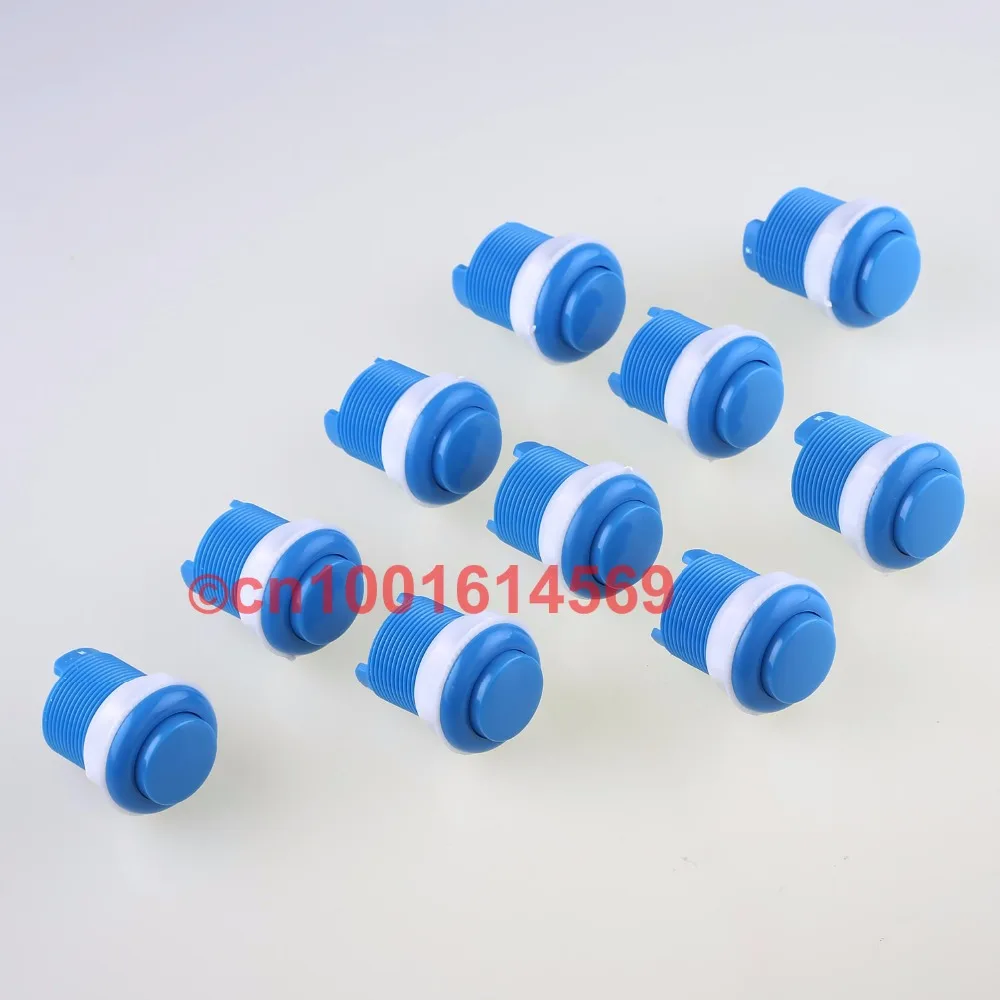 FREE SHIPPING REYANN 10X 33MM PERFECT ARCADE PUSH BUTTONS WITH BUILD IN MICROSWITCH FOR MAME JAMMA