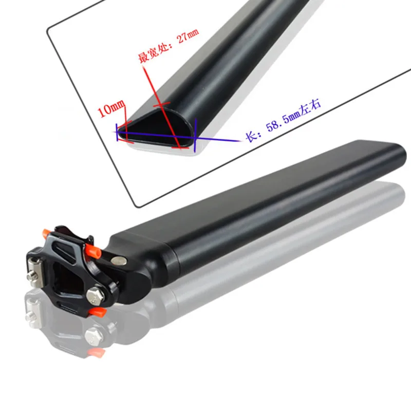Подседельный штырь из алюминиевого сплава для шоссейного велосипеда, 27 мм* 58,5 мм, длина 300 мм, черные подседельные штыри