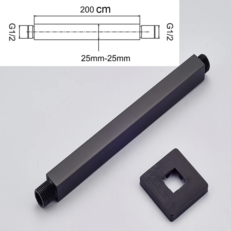 Multi-style Wall Mount Ceiling Mount Shower Arm Holder Brass Square Round Head Pipe