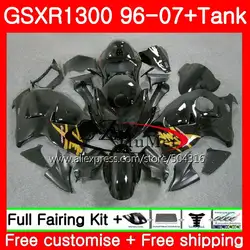 Обтекатели для SUZUKI Hayabusa глянцевый черный GSXR1300 96 07 GSXR 1300 96 97 98 99 00 01 42SH6 GSX R1300 1996 1997 1998 1999 2001