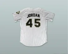 

Men Michael #45 Birmingham Barons Pinstriped grey Throwback Movie Baseball Jersey S-5XL Stitched