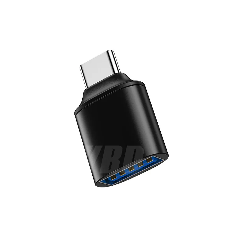 YBD адаптер USB type C 3,0-USB 3,0 адаптер OTG type C кабель для Macbook pro Air type C OTG для samsung huawei Xiaomi Redmi - Цвет: Black